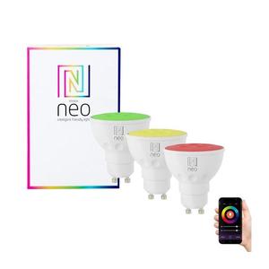 Neo NEO 07777C - SADA 3x LED RGB+CCT Stmievateľná žiarovka GU10/4, 8W/230V Tuya vyobraziť