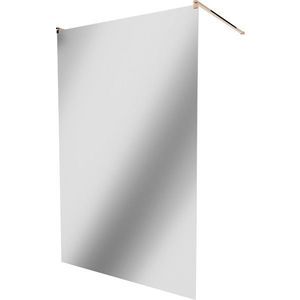 MEXEN/S - KIOTO samostatne stojaca sprchová zástena 120 x 200, zrkadlové, ružové zlato 800-120-002-60-50 vyobraziť