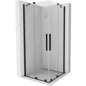 MEXEN/S - Velar Duo štvorcový sprchovací kút 100 x 100, transparent, čierna 871-100-100-02-70 vyobraziť