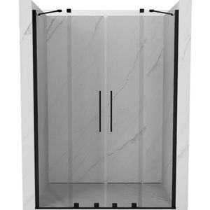 MEXEN/S - Velar Duo posuvné sprchové dvere 140, transparent, czarne 871-140-000-02-70 vyobraziť