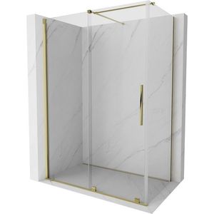 MEXEN/S - Velár sprchovací kút 130 x 75, transparent, zlatá 871-130-075-01-50 vyobraziť
