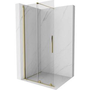 MEXEN/S - Velár posuvné sprchové dvere Walk-in 70, transparent, zlatá 871-070-000-03-50 vyobraziť