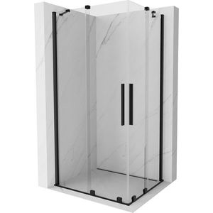 MEXEN/S - Velar Duo štvorcový sprchovací kút 90 x 80, transparent, čierna 871-090-080-02-70 vyobraziť