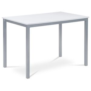 Minimalistický jedálenský stôl, sivo-biela, 110 x 70 x 75 cm vyobraziť