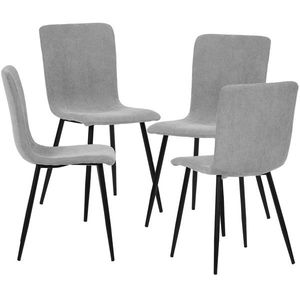 Súprava jedálenských polstrovaných stoličiek 4 ks, sivá, 42 x 88 x 52 cm vyobraziť
