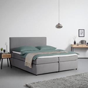 Boxpringová posteľ s toperom, 180x200 Cm, Sivá vyobraziť
