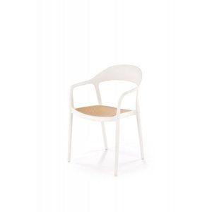 Stohovateľná stolička K530 Halmar Biela vyobraziť