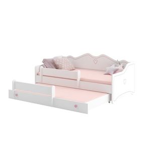 ArtAdrk Detská posteľ s prístelkou EMKA II | biela/ružová vyobraziť