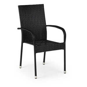Ratanová stolička čierna vyobraziť