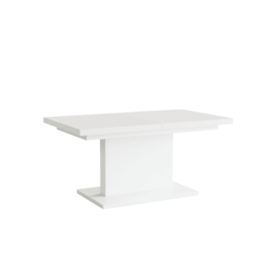 Jedálenský/konferenčný rozkladací stôl, biela matná, 120-180x70 cm, OLION vyobraziť