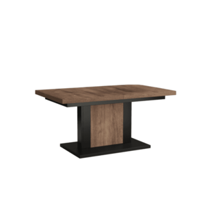 Jedálenský/konferenčný rozkladací stôl, dub hnedý/čierna, 120-180x70 cm, OLION vyobraziť