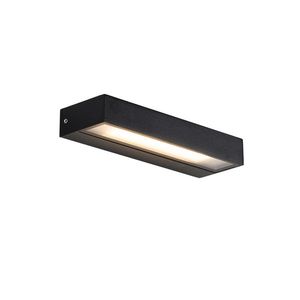 Moderné nástenné svietidlo čierne vrátane LED IP65 - Hannah vyobraziť
