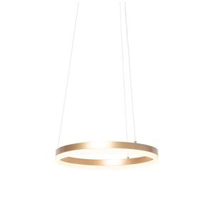 Dizajnové závesné svietidlo zlaté 40 cm vrátane LED 3 stupne stmievateľné - Anello vyobraziť