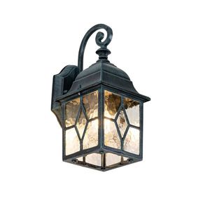 Romantický vonkajší nástenný lampáš tmavozelený - Londýn vyobraziť