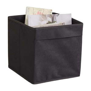 Čierny látkový úložný box 30x30x30 cm – Mioli Decor vyobraziť