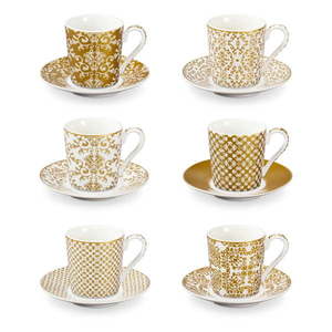 Porcelánové šálky v súprave 6 ks v zlatej farbe My Coffee – Tescoma vyobraziť