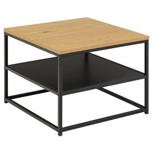 Konferenčný stolík Gilla 55x55 cm divoký dub/čierny vyobraziť