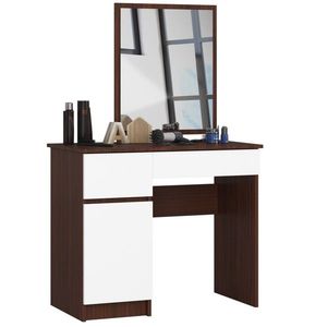 Kozmetický stolík so zrkadlom P-2/SL wenge / biely ľavý vyobraziť