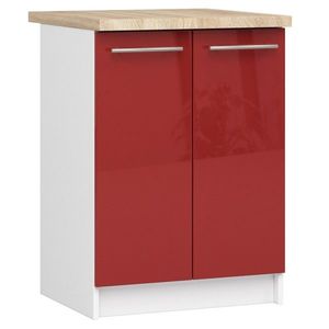 Kuchyňská skříňka Olivie S 60 cm 2D bílo-červená vyobraziť