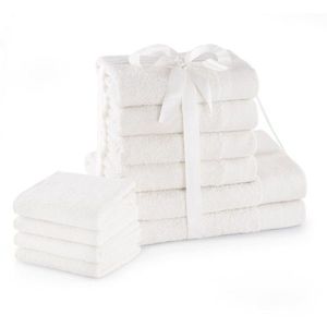Súprava bavlnených uterákov AmeliaHome AMARI 2+4+4 ks biela vyobraziť