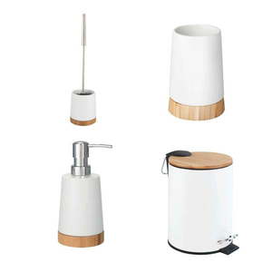 Biela keramická súprava doplnkov do kúpeľne Bamboo – Wenko vyobraziť