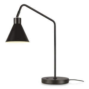 Čierna stolová lampa s kovovým tienidlom (výška 55 cm) Lyon – it's about RoMi vyobraziť