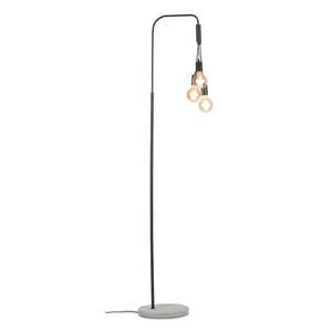 Čierno-sivá stojacia lampa s kovovým tienidlom (výška 190 cm) Oslo – it's about RoMi vyobraziť