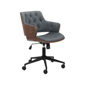 Sivá kancelárska stolička z imitácie kože Emiko – Støraa vyobraziť