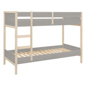 Sivá/v prírodnej farbe poschodová detská posteľ z borovicového dreva 90x200 cm Square – Støraa vyobraziť