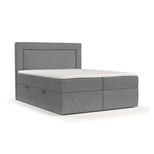 Sivá boxspring posteľ s úložným priestorom 200x200 cm Imagine – Maison de Rêve vyobraziť