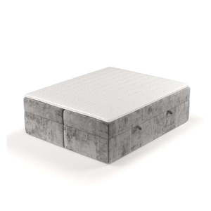 Sivá boxspring posteľ s úložným priestorom 180x200 cm Yoko – Maison de Rêve vyobraziť