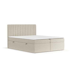 Béžová boxspring posteľ s úložným priestorom 180x200 cm Spencer – Maison de Rêve vyobraziť
