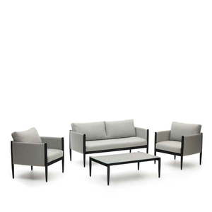 Sivý kovový záhradný lounge set pre 4 Satuna - Kave Home vyobraziť