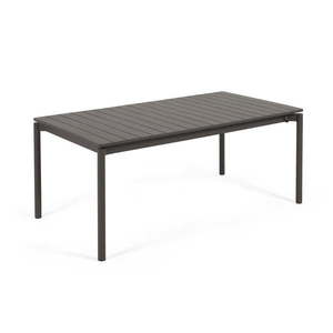 Čierny hliníkový záhradný stôl Kave Home Zaltana, 180 x 100 cm vyobraziť