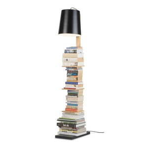 Čierna stojacia lampa s kovovým tienidlom (výška 168 cm) Cambridge – it's about RoMi vyobraziť