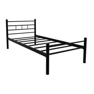 Čierna kovová dvojlôžková posteľ s roštom 120x200 cm K70 – Kalune Design vyobraziť