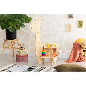 Detská knižnica v dekore borovice v prírodnej farbe 90x60 cm Giraffe - Adeko vyobraziť