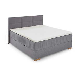 Sivá boxspring posteľ s úložným priestorom 160x200 cm Tambo – Meise Möbel vyobraziť