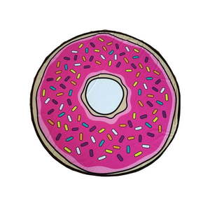 Ružová bavlnená plážová osuška ø 150 cm Donut – JAHU collections vyobraziť