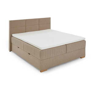 Béžová boxspring posteľ s úložným priestorom 180x200 cm Tambo – Meise Möbel vyobraziť