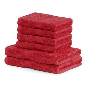 Set 2 červených osušiek a 4 uterákov DecoKing Bamby vyobraziť