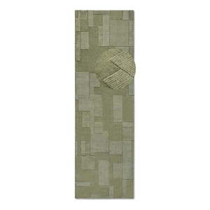 Zelený ručne tkaný vlnený behúň 80x250 cm Wilhelmine – Villeroy&Boch vyobraziť