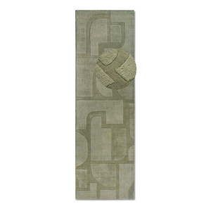 Zelený ručne tkaný vlnený behúň 80x250 cm Alexis – Villeroy&Boch vyobraziť