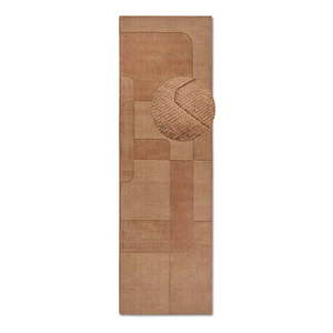 Hnedý ručne tkaný vlnený behúň 80x250 cm Charlotte – Villeroy&Boch vyobraziť