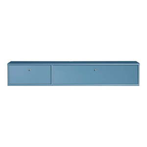 Modrý TV stolík 136x22 cm Mistral – Hammel Furniture vyobraziť