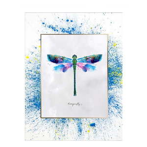 Nástenný obraz na plátne v bielom ráme Tablo Center Dragonfly, 29 × 24 cm vyobraziť