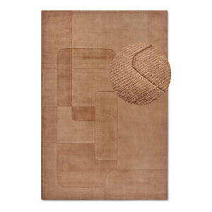 Hnedý ručne tkaný vlnený koberec 80x150 cm Charlotte – Villeroy&Boch vyobraziť