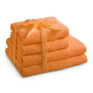 Oranžové froté bavlnené uteráky a osušky v súprave 4 ks Amari – AmeliaHome vyobraziť