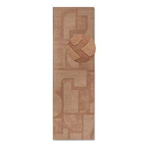 Hnedý ručne tkaný vlnený behúň 80x250 cm Alexis – Villeroy&Boch vyobraziť