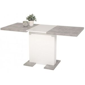 Jedálenský stôl Britt 110x69 cm, šedý betón/biely% vyobraziť